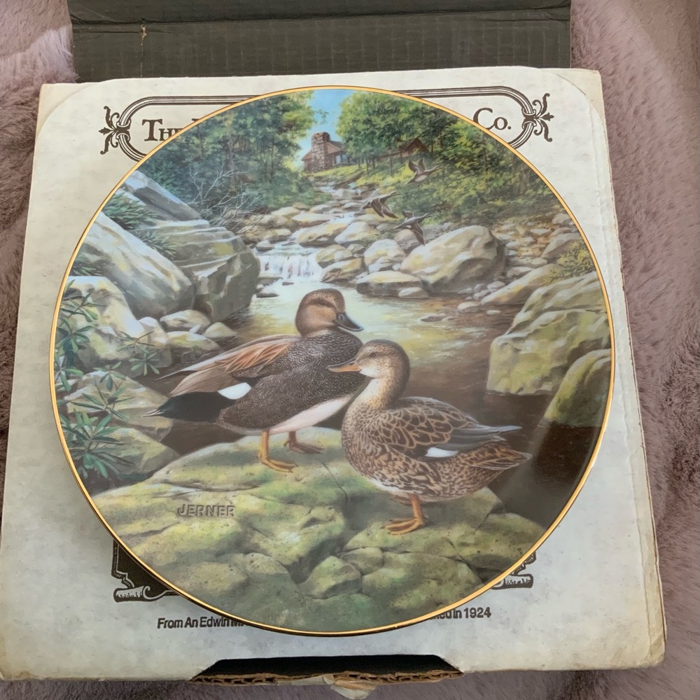 Bradex Knowles 1988 The Gadwell Bart Jerner Living w Nature Duck Plate w Box
